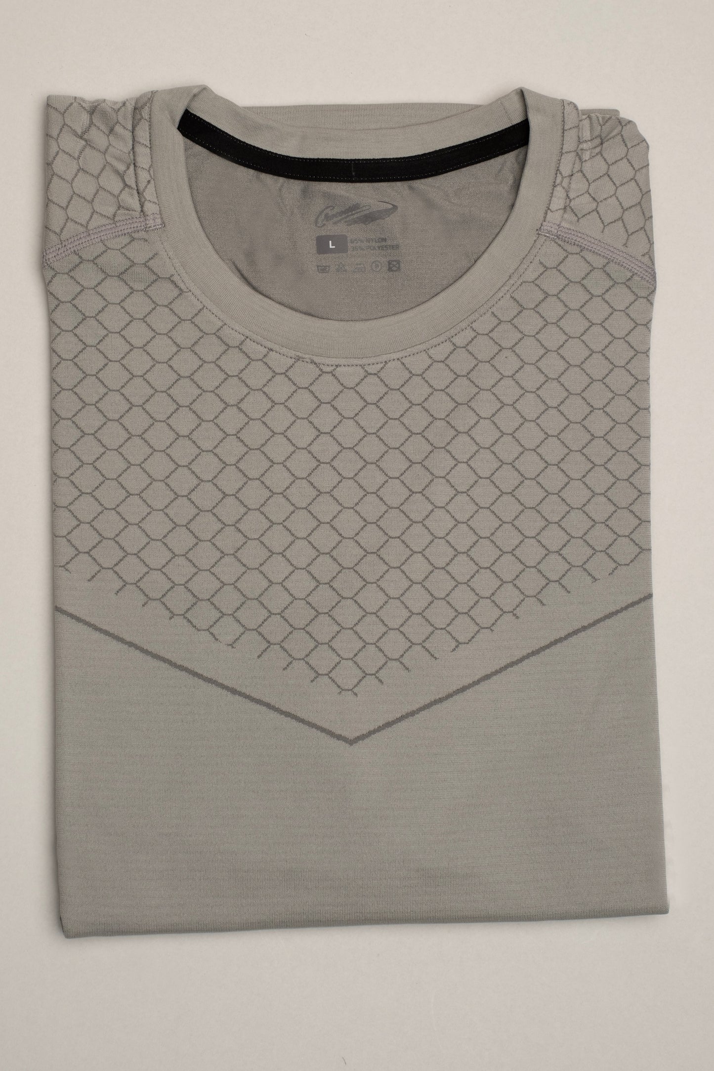 Crocodile Athleisure Tee-Grey