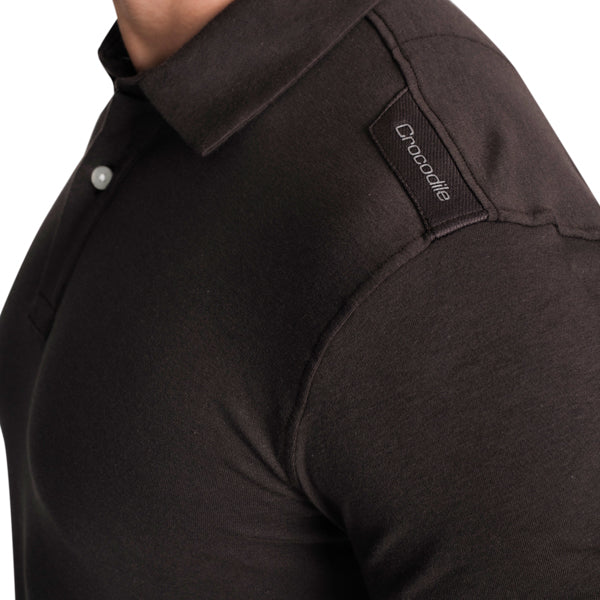 Slim Fit Polo T-Shirt-SHIRT-Charcoal