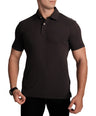 Slim Fit Polo T-Shirt-SHIRT-Charcoal