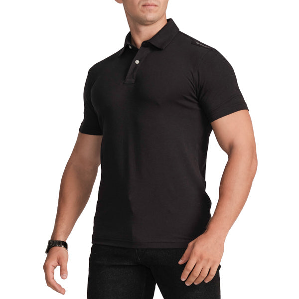 Slim Fit Polo T-Shirt-SHIRT-Black