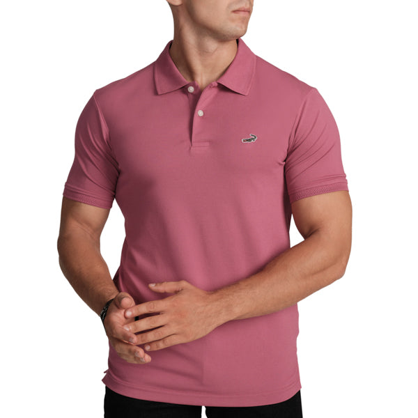 Slim Fit Polo T-Shirt- Berry Conserve