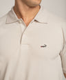 Crocodile Pima Polo Regular Fit HS T-Shirt Blue - Gray Down