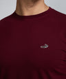 Crocodile Verve Tee Cn Hs - Action Fit Ruby Wine