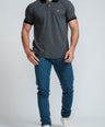 Crocodile Slim Fit Polo T Shirt Black Inck