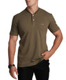 Slim Fit T-Shirt with Special Design Rib Collar- London Green