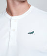 Crocodile Crew Neck Slim FS T Shirt Egret