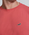 Crocodile Crew Neck T Shirt Red Clay