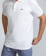 Crocodile Mens Supima Polo Slim Fit Hs T-Shirt Egret