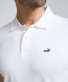 Crocodile Mens Supima Polo Slim Fit Hs T-Shirt Egret