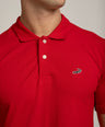 Crocodile Mens Supima Polo Slim Fit HS T-Shirt Tango Red