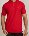 Crocodile Mens Supima Polo Slim Fit HS T-Shirt Tango Red