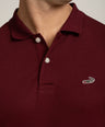 Crocodile Mens Supima Polo Slim Fit HS T-Shirt Windsor Wine