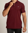 Crocodile Mens Supima Polo Slim Fit HS T-Shirt Windsor Wine