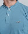 Crocodile Mens Slim Fit Polo HS Country Blue