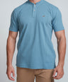 Crocodile Mens Slim Fit Polo HS Country Blue