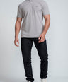 Crocodile Means Slim HS Polo T Shirt Dapple Grey