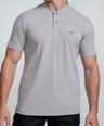 Crocodile Means Slim HS Polo T Shirt Dapple Grey