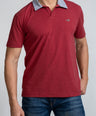 Crocodile Mens Slim Fit Polo T Shirt Biking Red