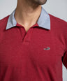 Crocodile Mens Slim Fit Polo T Shirt Biking Red