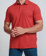 Crocodile Mens Polo T Shirt Oxblood Red