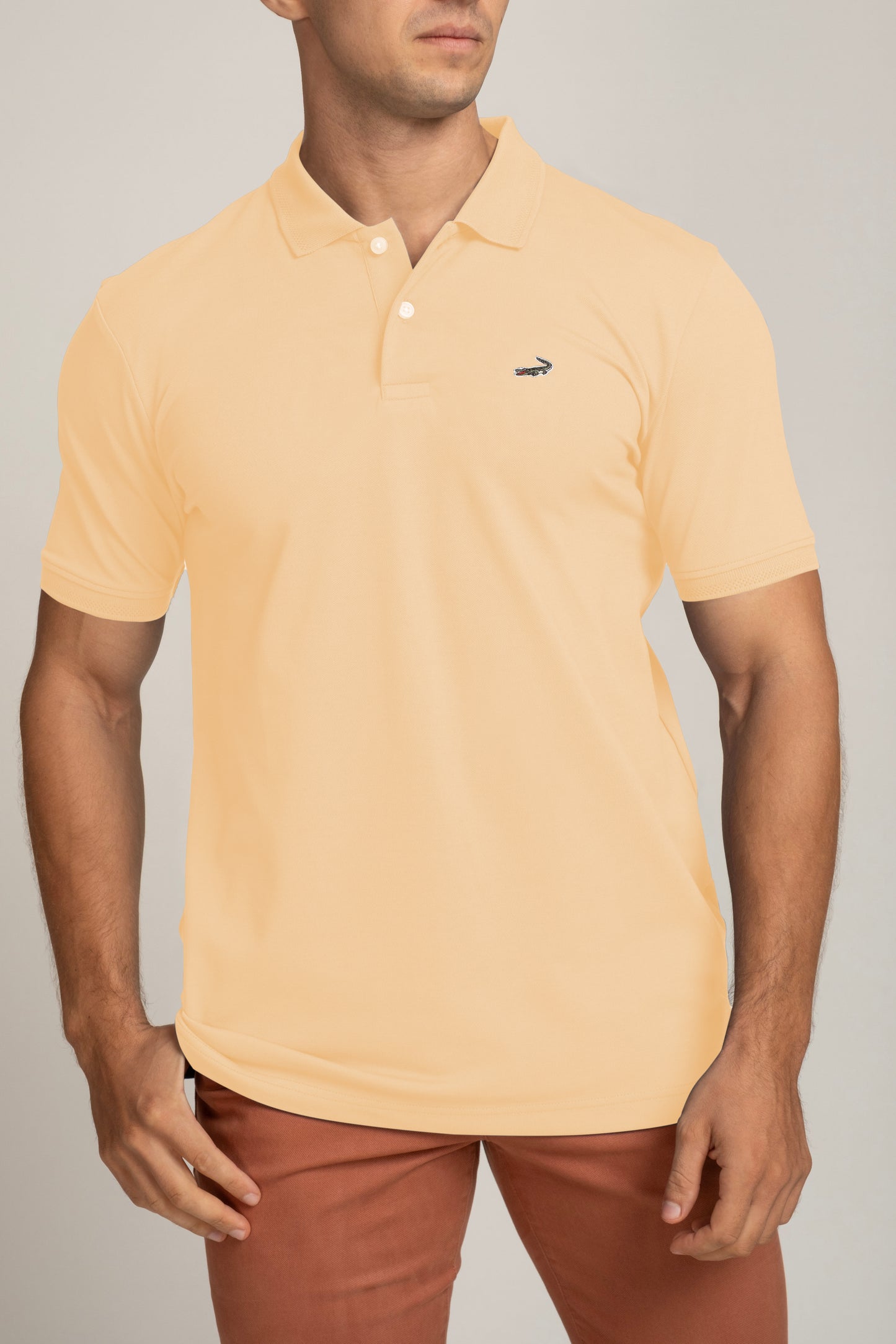 Crocodile Slim Fit Pima Yellow