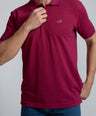 Crocodile Regular Fit Hs Pima Polo T Shirt Raspberry Wine