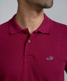 Crocodile Regular Fit Hs Pima Polo T Shirt Raspberry Wine