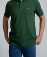 Crocodile Regular Fit Hs Pima Polo T Shirt Green - Evergreen