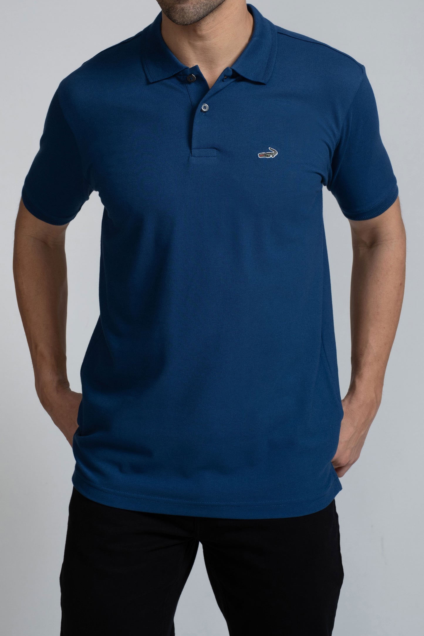 Crocodile Regular Fit Hs Pima Polo T Shirt Patriat Blue