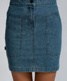 Crocodile Ladies Denim Skirt Jet Set