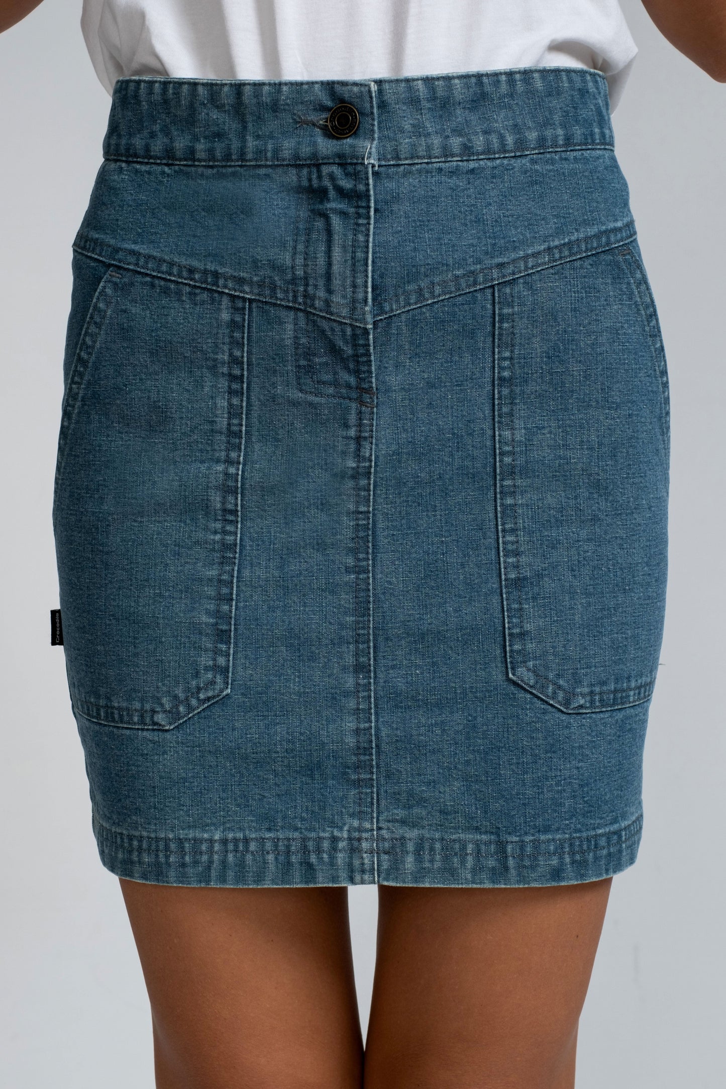 Crocodile Ladies Denim Skirt Jet Set