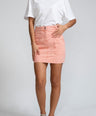 Crocodile Ladies Denim Skirt Orange - Shell Coral