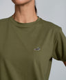 Crocodile Ladies Crew Neck T Shirt Olive