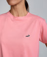 Crocodile Ladies Crew Neck T Shirt Camellia Rose