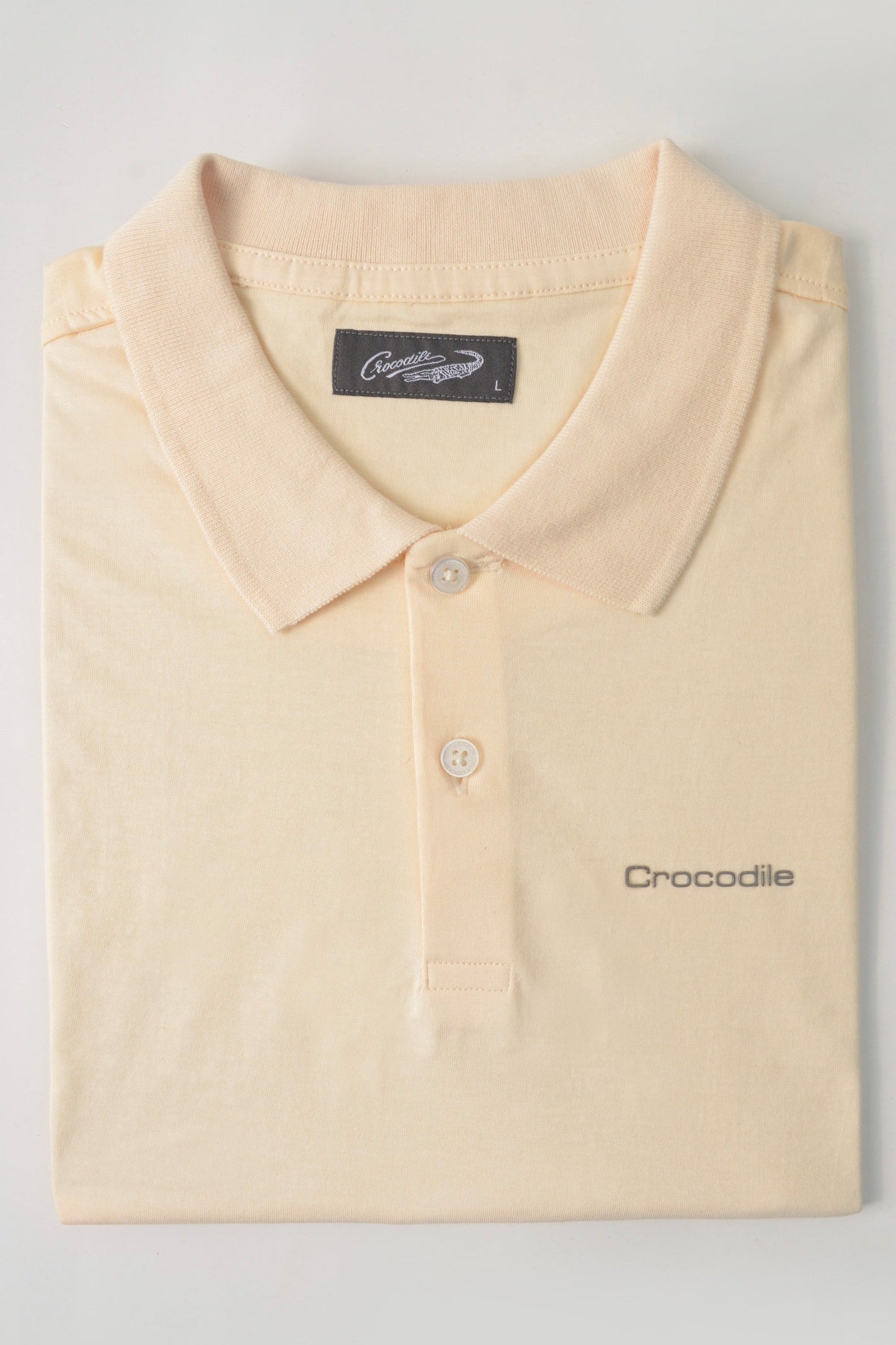 Crocodie Mens Slim Fit Polo T Shirt Brown - Creme Brulee