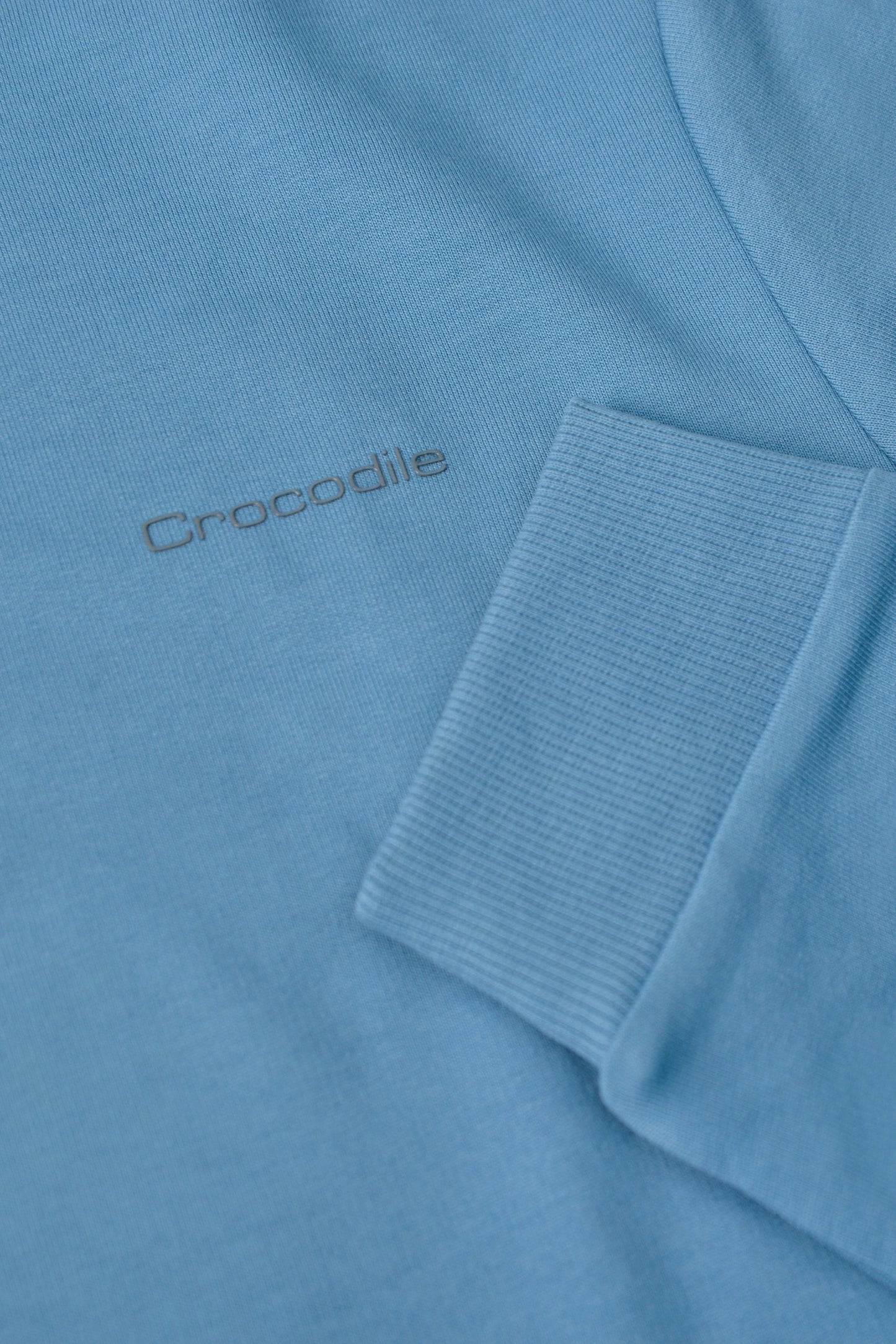 Crocodile Crew Neck Classic Sweater Storm Blue